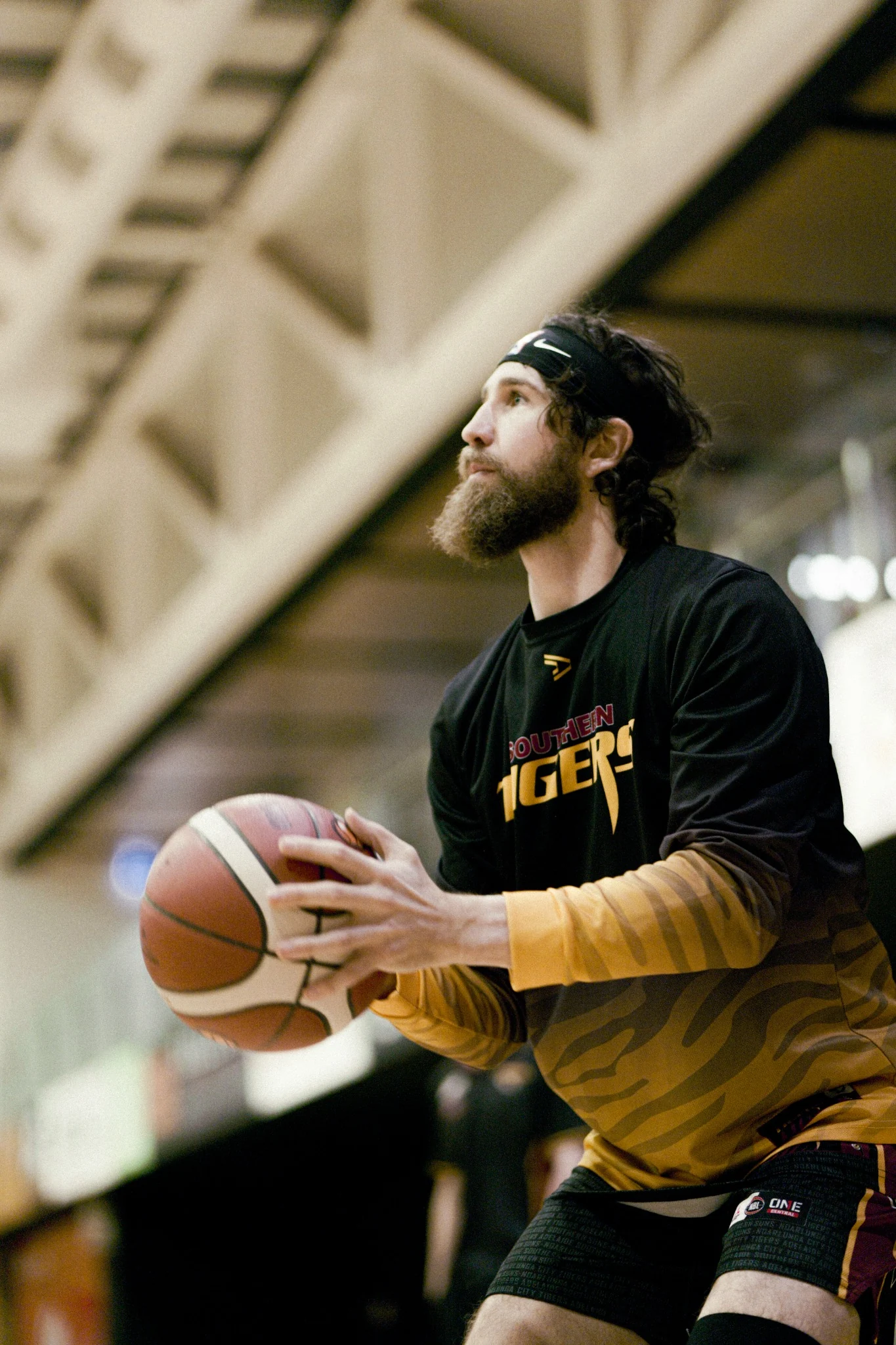 Jarrod Molnar preparing with a basketball